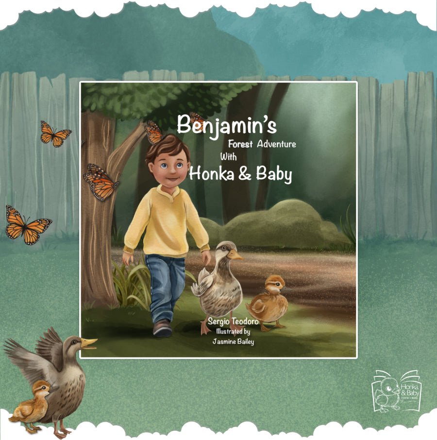 Kids picture book about ducks exploring the forest